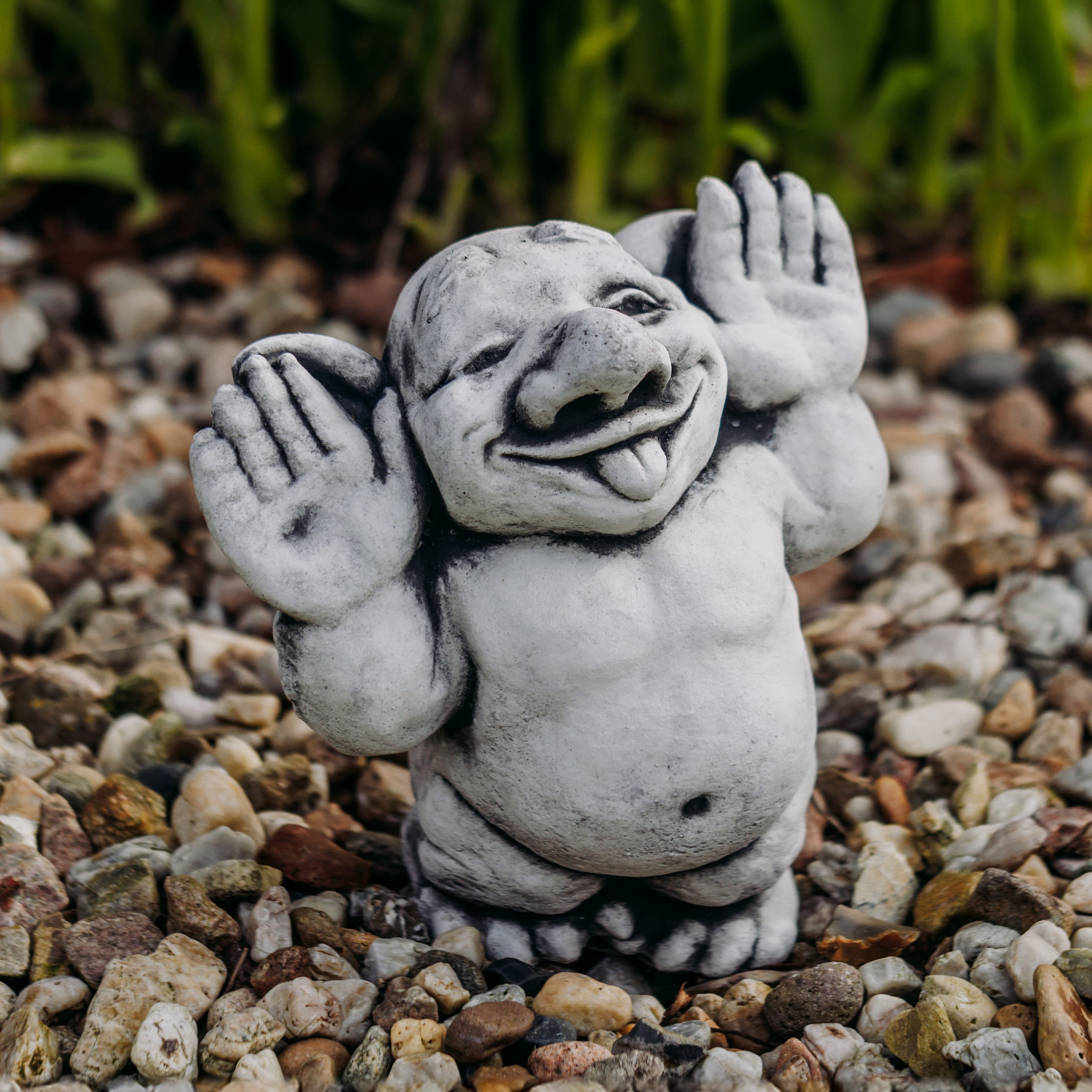 Gartendekoparadies.de Gartenfigur Troll Grau Frostsicher - Bild 2