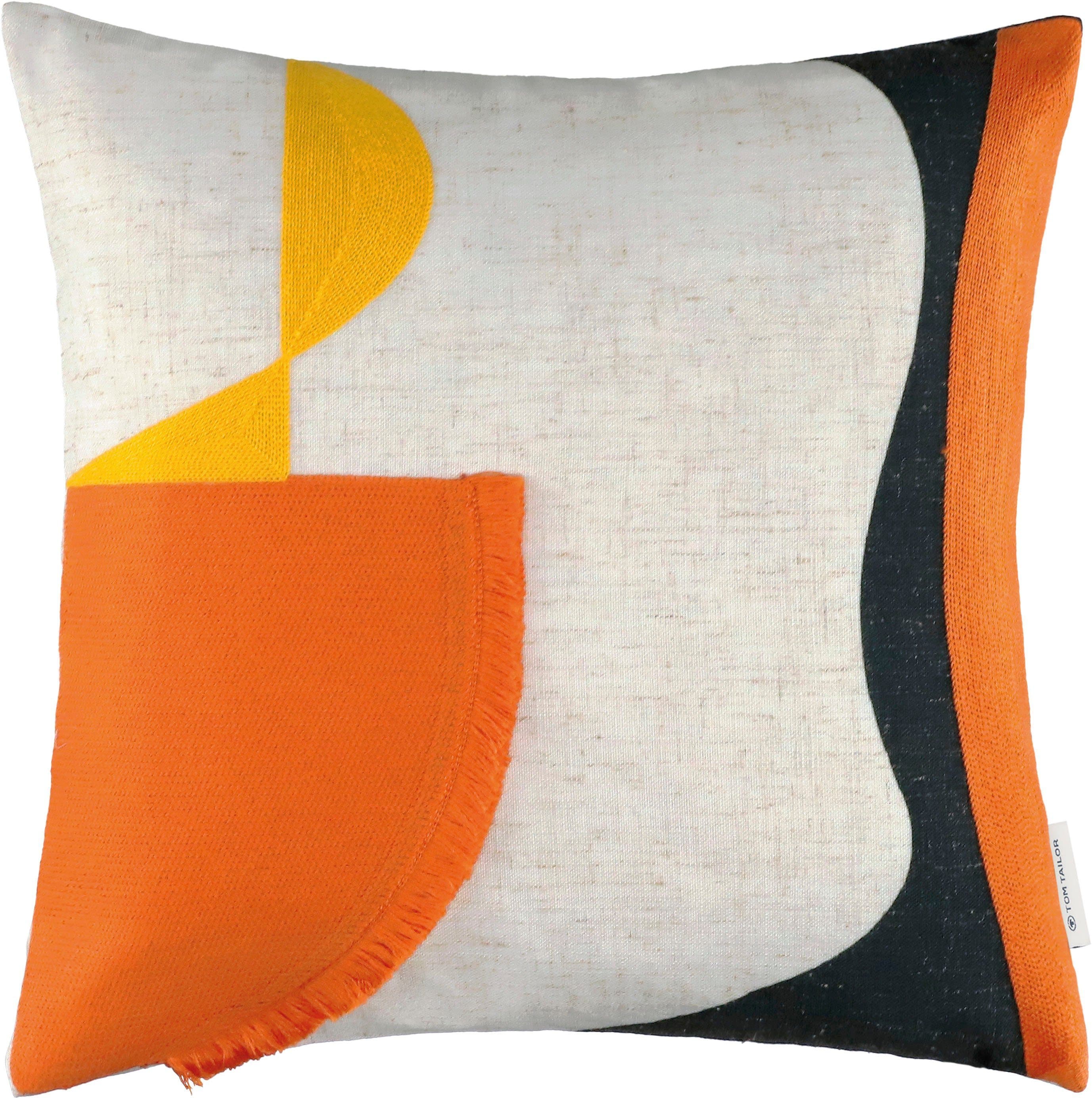 Tom Tailor Kissenhülle Summer Shapes Orange Polyester Leinen - Bild 2