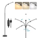 Sunicol LED Stehlampe Modern Dimmbar 3 Lichtfarben Schwarz Bild 2