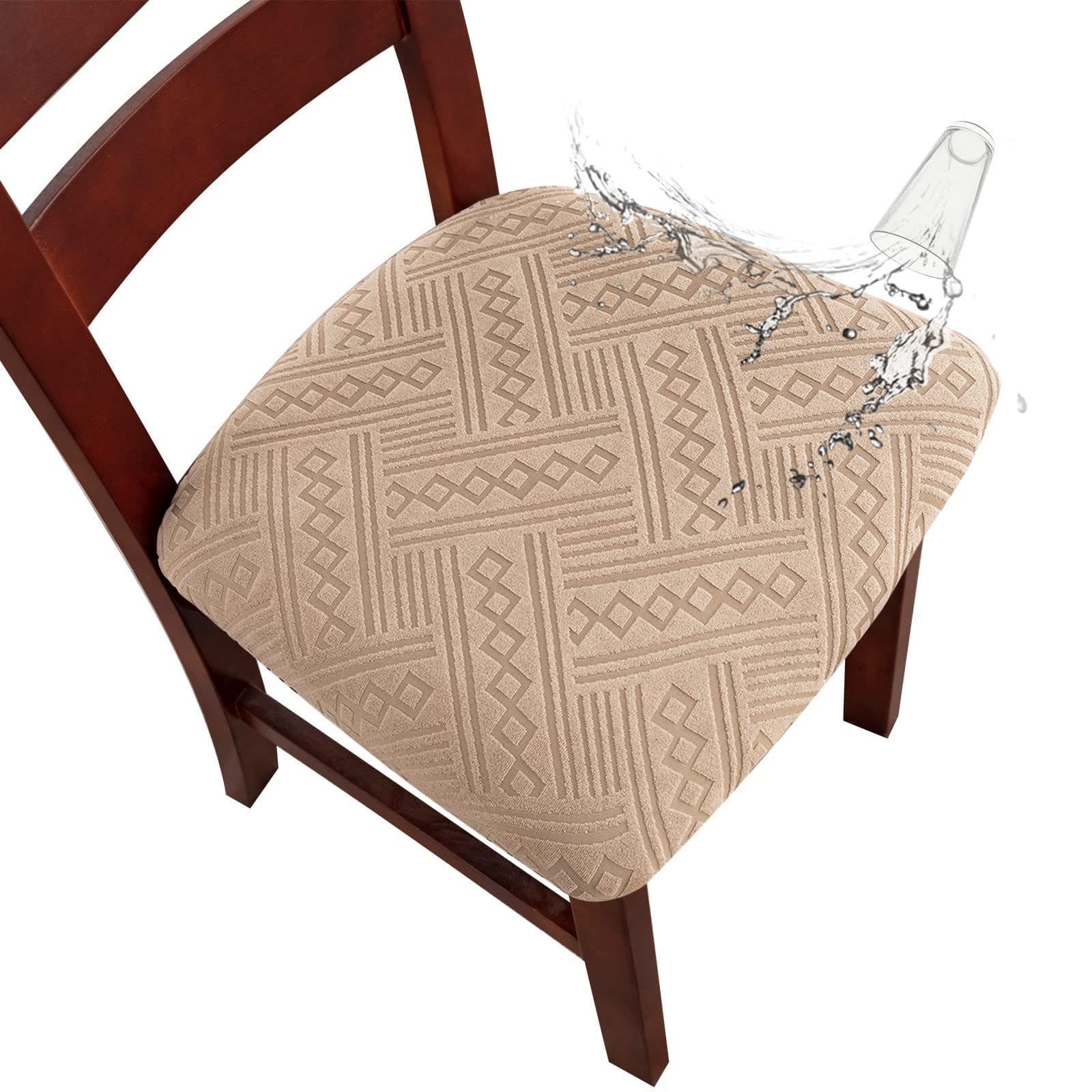 Agger Wasserdichte Stuhlhusse Beige Stretch-Sitzbezug - Bild 2