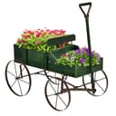 COSTWAY Pflanzwagen 62x34x60cm mit 4 Metallrädern & Griff Bild 2
