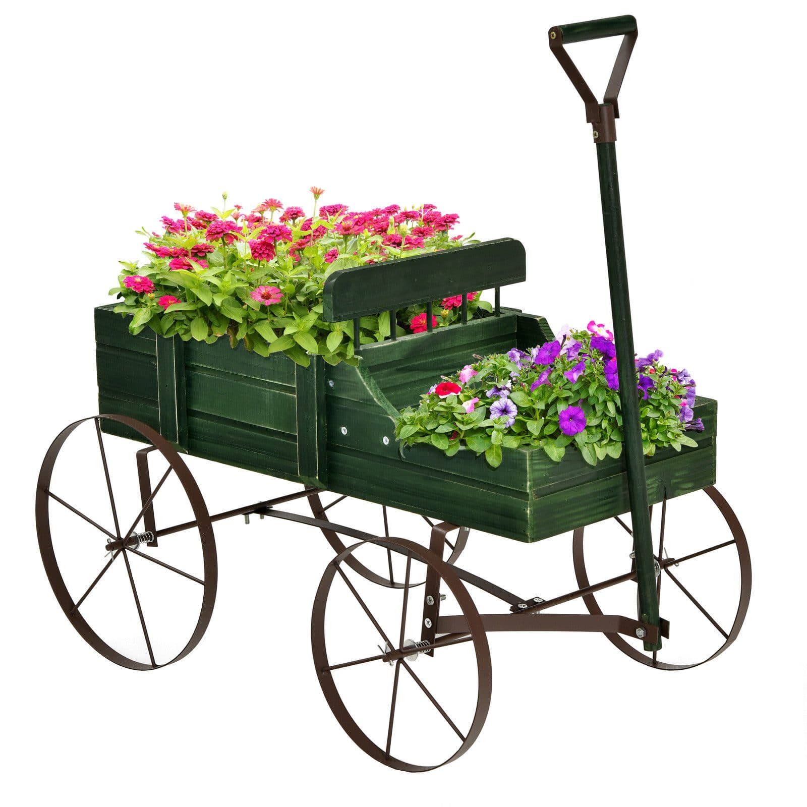 COSTWAY Pflanzwagen 62x34x60cm mit 4 Metallrädern & Griff - Bild 2