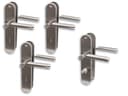 Alpertec Türbeschlag Renovierungsgarnitur für 3 Zimmertüren und 1 WC (Set, 4 St., Spar-Set), Edelstahl satiniert / poliert Bild 2