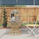 Outsunny Gartentisch Naturholz 60x60x50 cm Bild 2