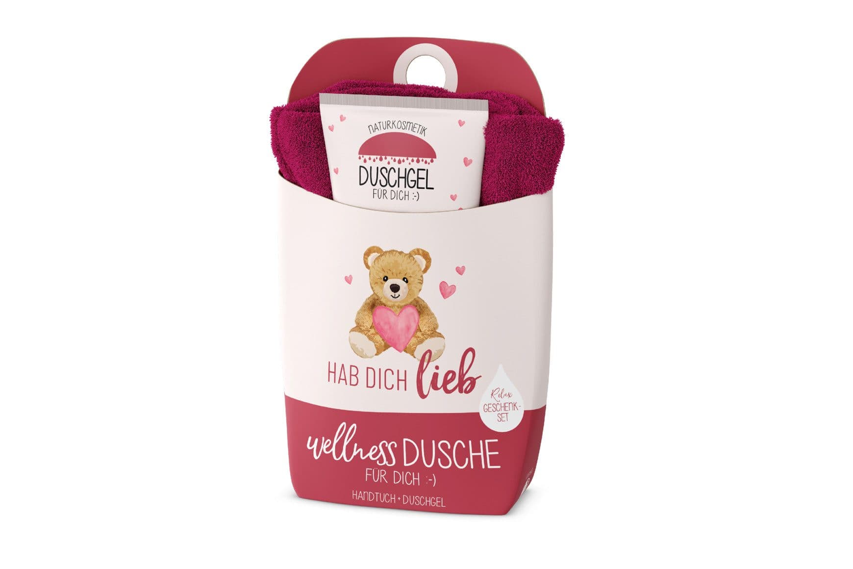 La Vida Wellness-Dusche Geschenkset mit Duschgel und Baumwoll-Handtuch