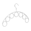 RELAXDAYS Kleiderbügel Schalhalter mit 7 Ringen Grau Metall Bild 2