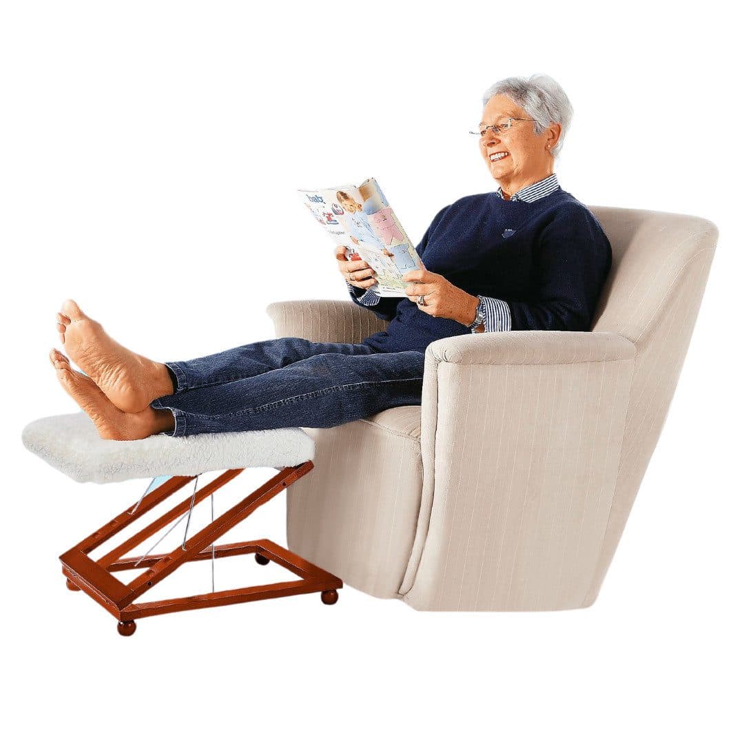 Medosan Fußhocker Relax-Hocker Luxus 3-fach höhenverstellbar braun - Bild 2