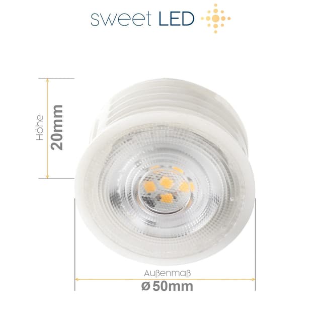 Sweet LED 5W LED-Leuchtmittel kaltweiß dimmbar Flach