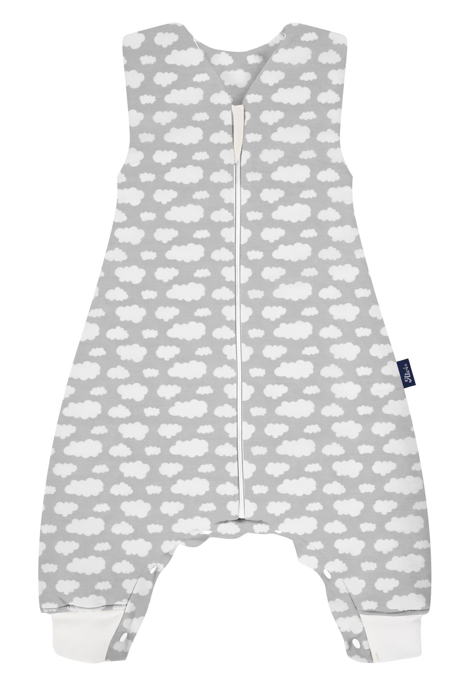Alvi® Babyschlafsack Sleep-Overall wattiert mit Füßen Wolke Silber - Bild 2