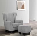 Home Affaire Ohrensessel Chilly mit Hocker Grau Bild 2