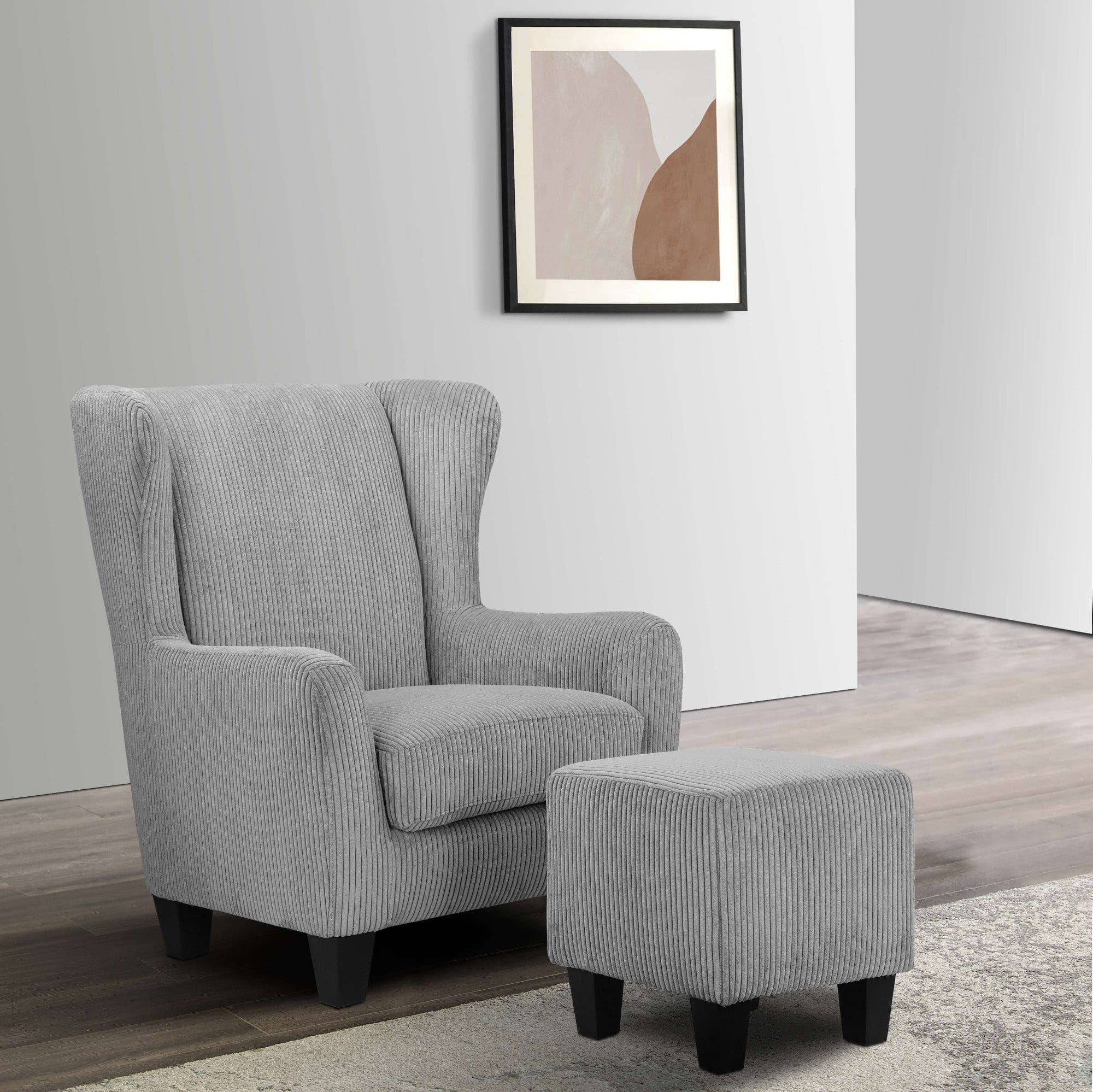 Home Affaire Ohrensessel Chilly mit Hocker Grau - Bild 2