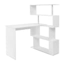 Mondeer Eckschreibtisch mit 360-Grad Drehbarem Bücherregal 157 x 45 x 130,5 cm Bild 2