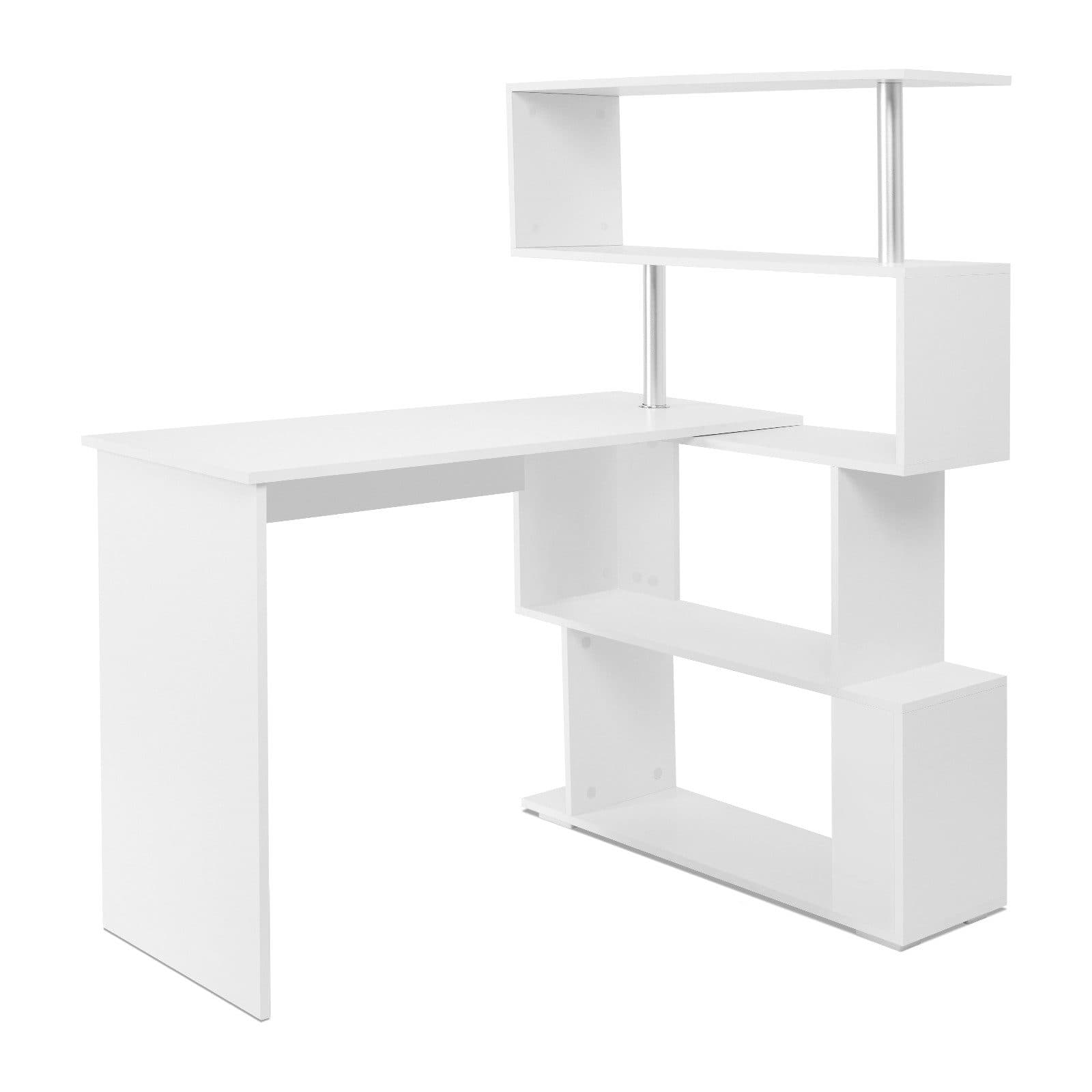 Mondeer Eckschreibtisch mit 360-Grad Drehbarem Bücherregal 157 x 45 x 130,5 cm - Bild 2