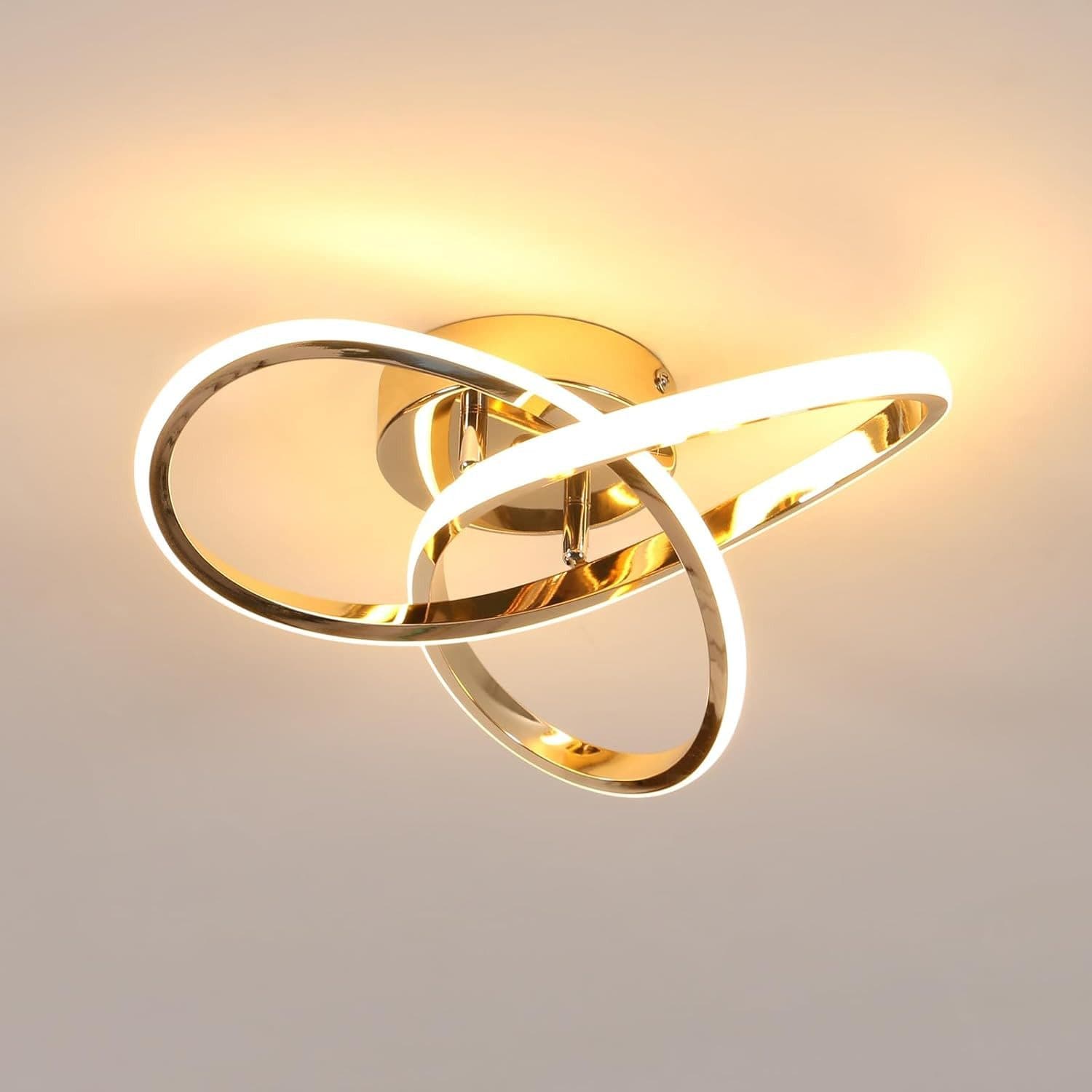 Riserva LED Deckenleuchte Kleeblatt Design Gold 30W 3000K Modern - Bild 2