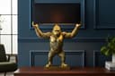 riess-ambiente Tischleuchte KING APE 70cm schwarz/gold - Gorilla Skulptur handmade Bild 2