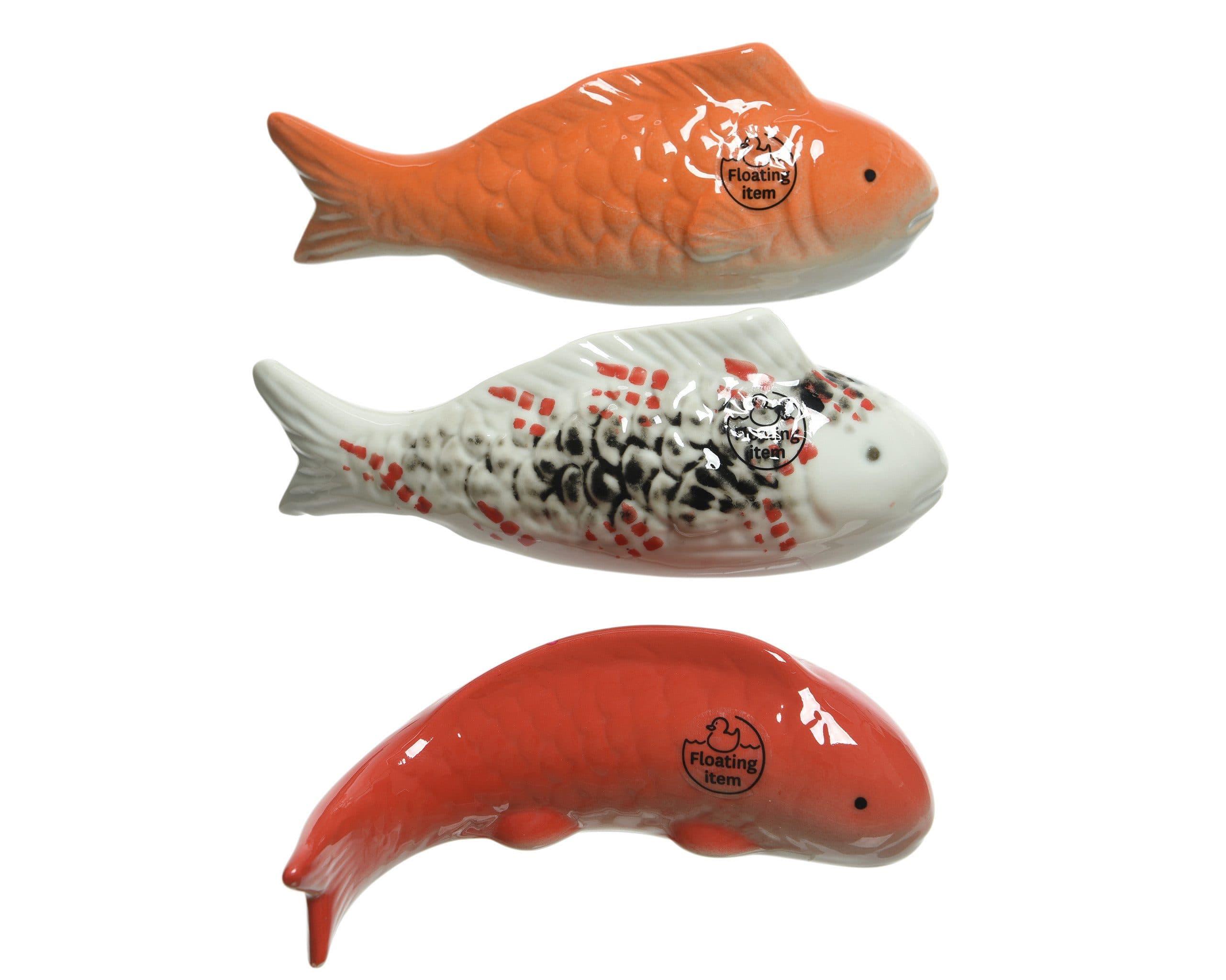 Decoris Koi Fisch Teichdeko Porzellan Schwimmend 16cm
