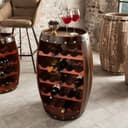 LebensWohnArt Weinregal BOTELLA 80cm braun Weinfass Pinienholz Bild 2