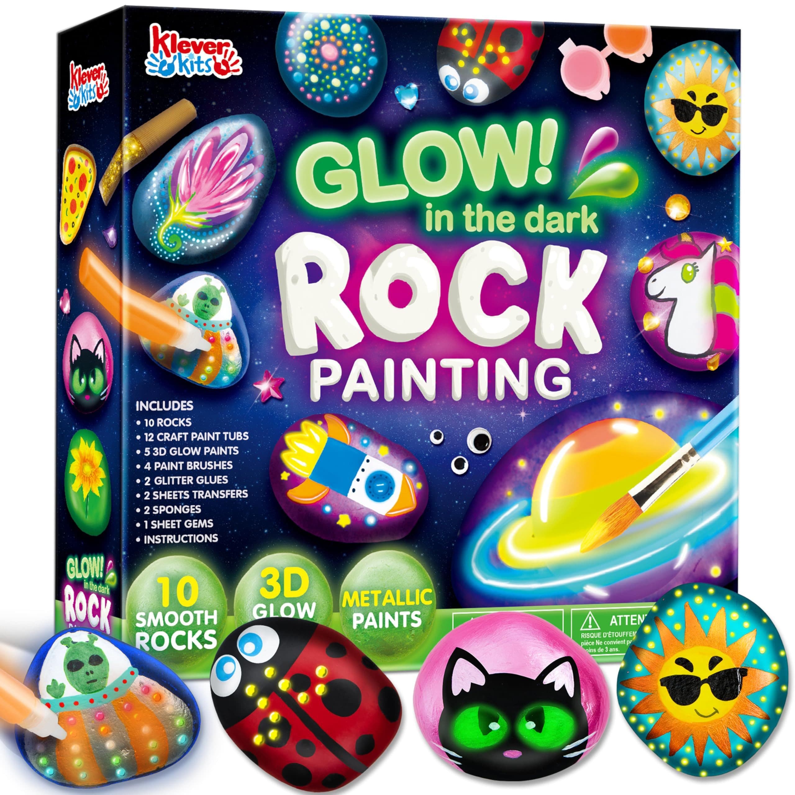 JOYIN Kreativset Steine Bemalen Set Bastelset Kinder ab 6-12Jahre - Bild 2