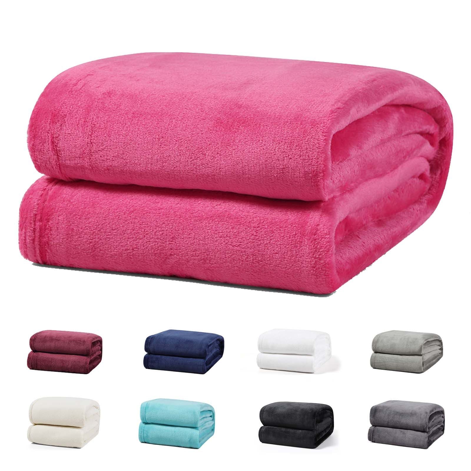 Buymax Wohndecke Luxury Kuscheldecke Rosa Fleece