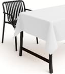 texpot Tischdecke Lotuseffekt Leinenoptik Bügelfrei Fleckschutz Weiß Bild 2