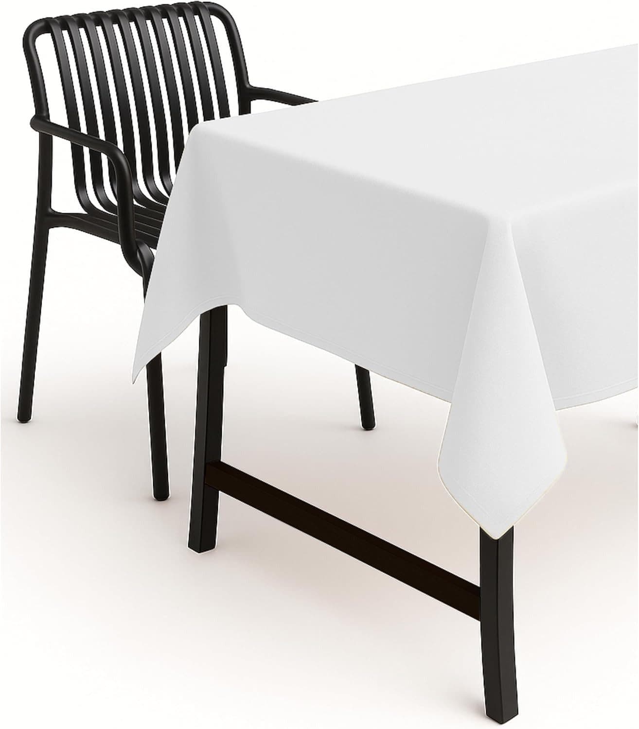 texpot Tischdecke Lotuseffekt Leinenoptik Bügelfrei Fleckschutz Weiß - Bild 2