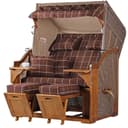 bene living Strandkorb Schleswig Pinie 2-Sitzer Mokka PE-Rattan Bild 2
