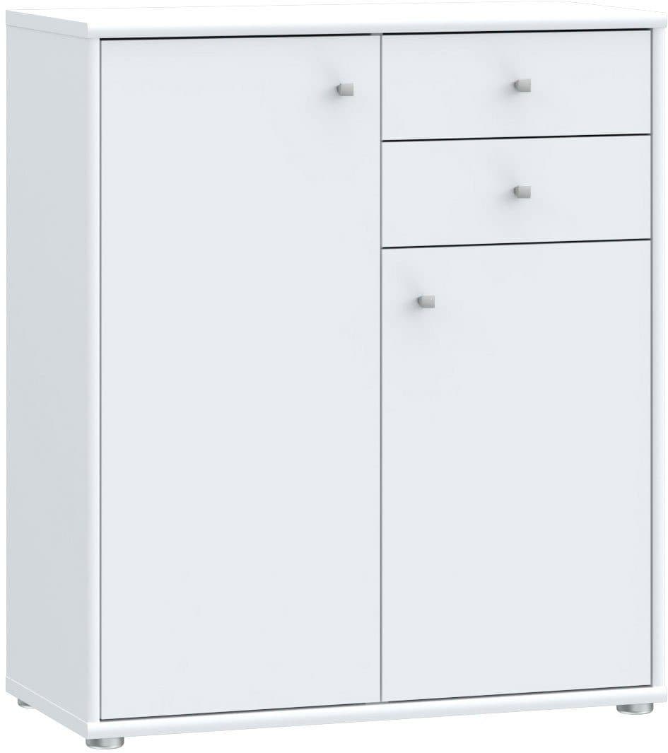 FORTE Kommode Tempra Weiß 2 Türen 2 Schubladen Modern - Bild 2