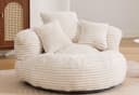 LVHOM Sitzsack 108x108x52cm Chenille Premium Sofa mit 3 extra Kopfkissen Bild 2