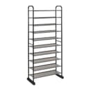COSTWAY Schuhregal 10 Ebenen für 30 Paar Schuhe Metall 66x29x152cm Bild 2