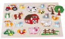 Lelin Steckpuzzle Großes Holzpuzzle Farm 19-teilig Bild 2