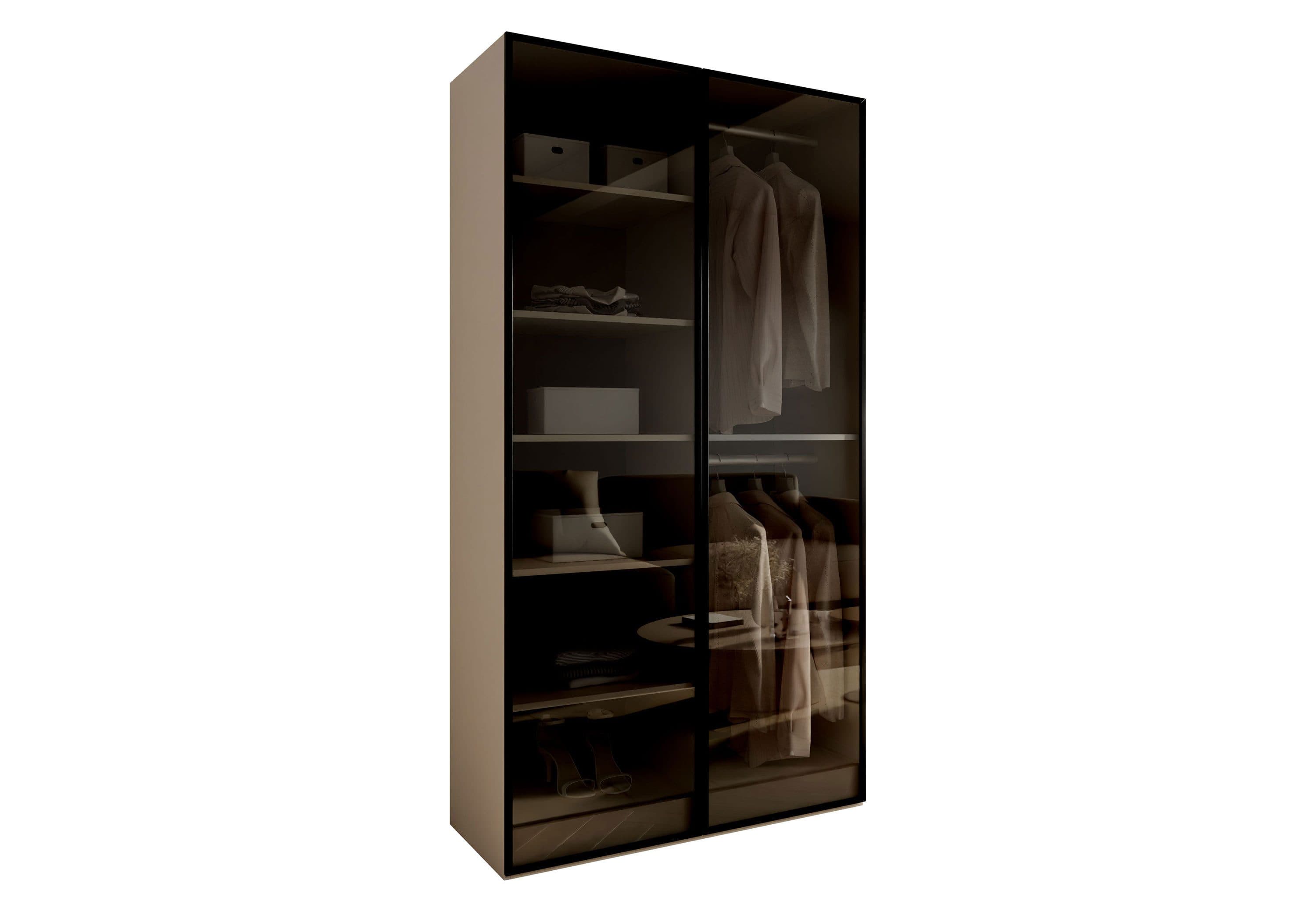 Lookway Kleiderschrank SANDBOX Schwarz Glas 101x49x200 cm - Bild 2