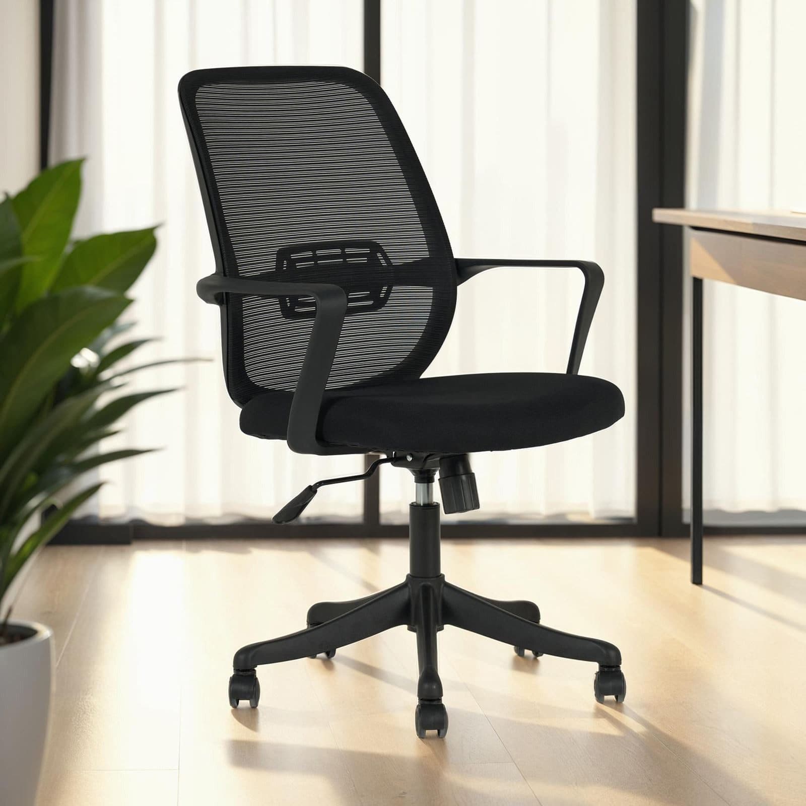 IDIMEX Bürodrehstuhl Mollis Ergonomisch Schwarz Mesh - Bild 2