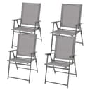 KOMFOTTEU Gartenstuhl Klappstuhl Grau Set 4 St Bild 2