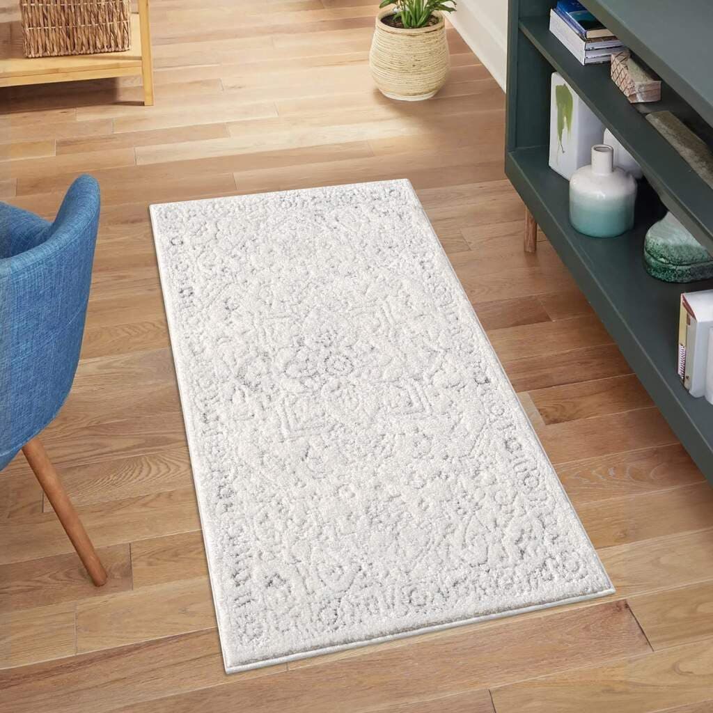 Carpet City Lounge 0638 Kurzflor-Teppich Creme Hoch-Tief-Effekt - Bild 2