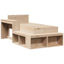 vidaXL Massivholzbett Kiefernholz 75x190 cm mit Lattenrost Bild 2