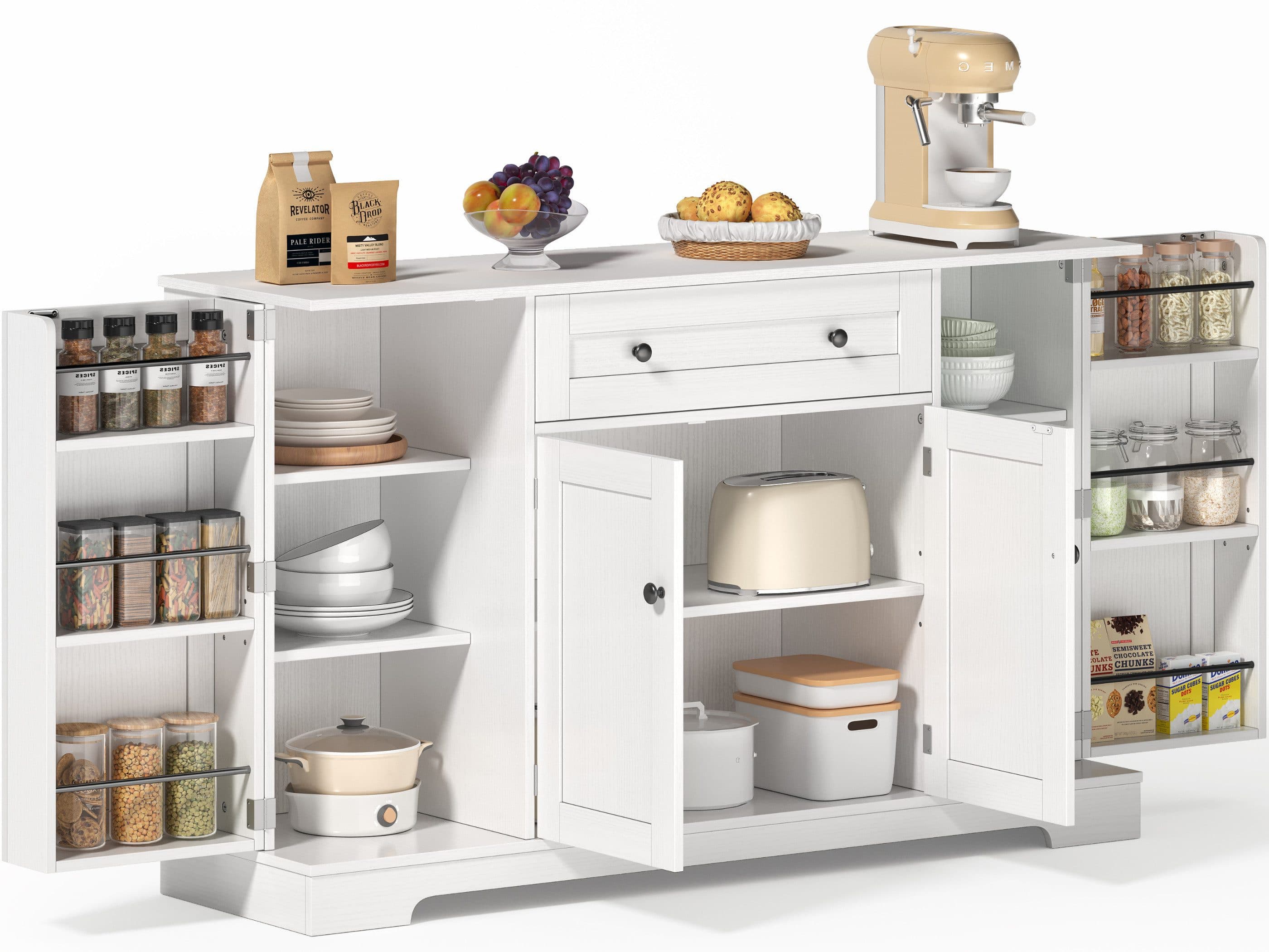 SeedWave Anrichte Modern Küchenbuffet Mehrzweckschrank Beistellschrank - Bild 2