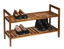 Schuhregal WENKO Fondi Braun Massivholz 69x40,5x27 cm Bild 2