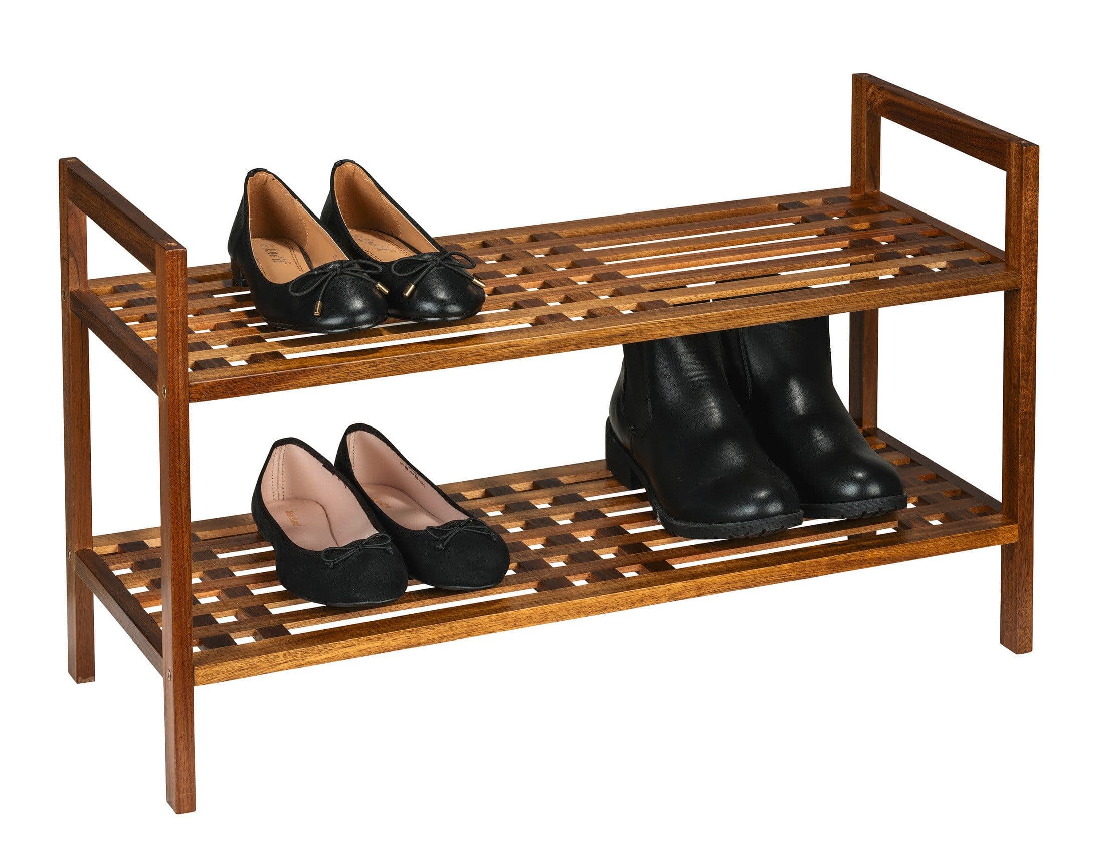 Schuhregal WENKO Fondi Braun Massivholz 69x40,5x27 cm - Bild 2