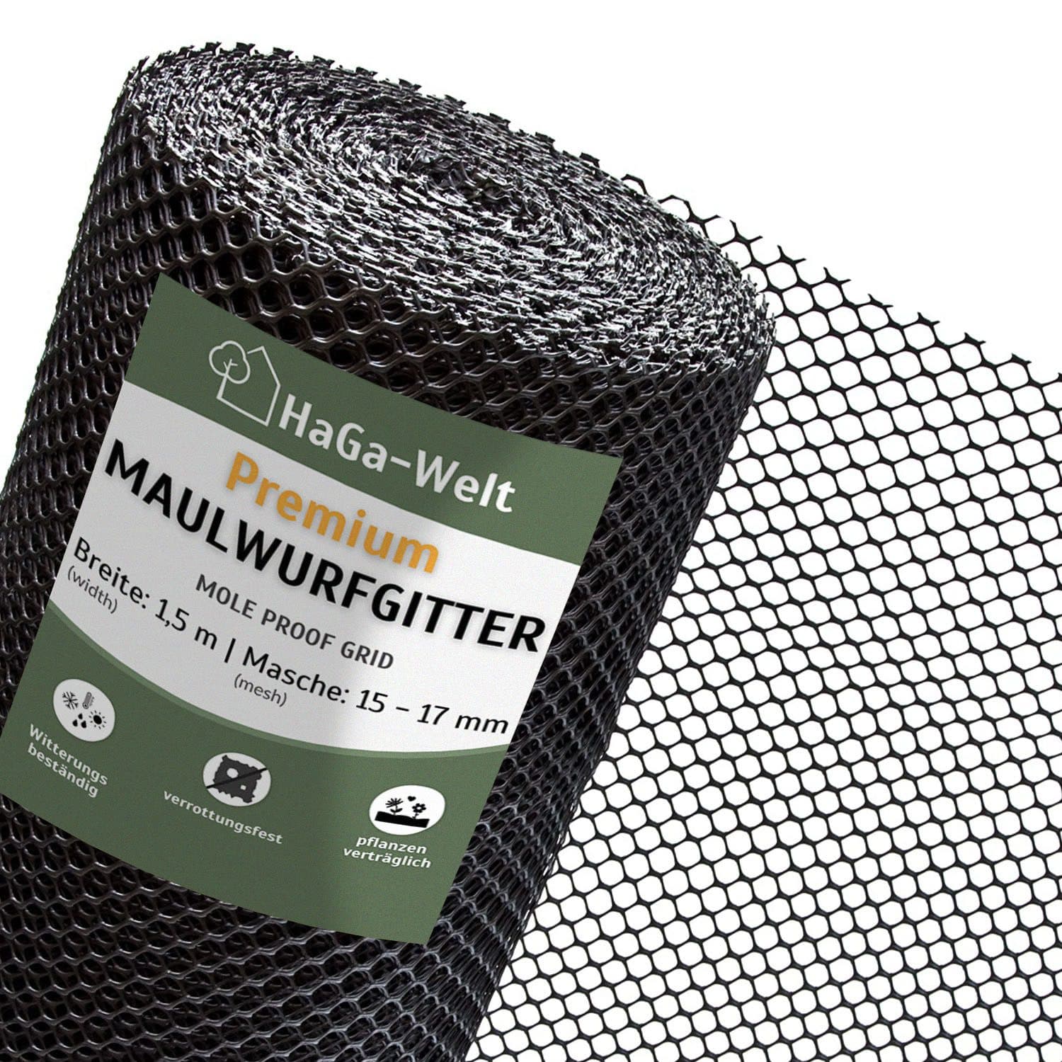 HaGa Maulwurfgitter Premium UV-beständig Schwarz - Bild 2