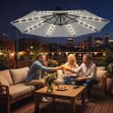 Outsunny Ampelschirm 360° Drehfunktion LED Bild 2