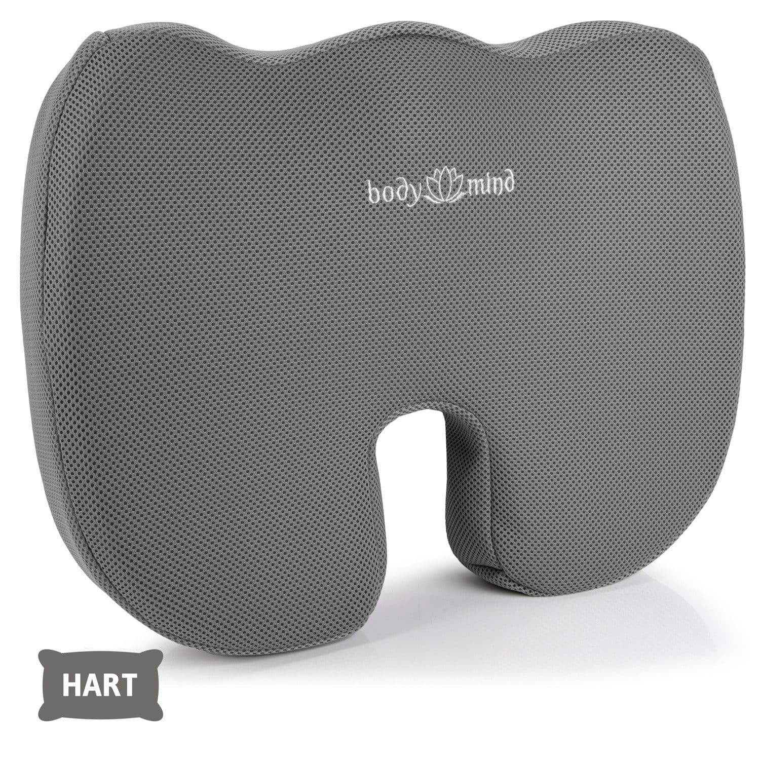 Body & Mind Sitzkissen Orthopädisches Keilkissen Grau Memory Foam - Bild 2