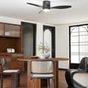 HOMCOM Deckenventilator mit LED-Beleuchtung und Fernbedienung Schwarz Bild 2