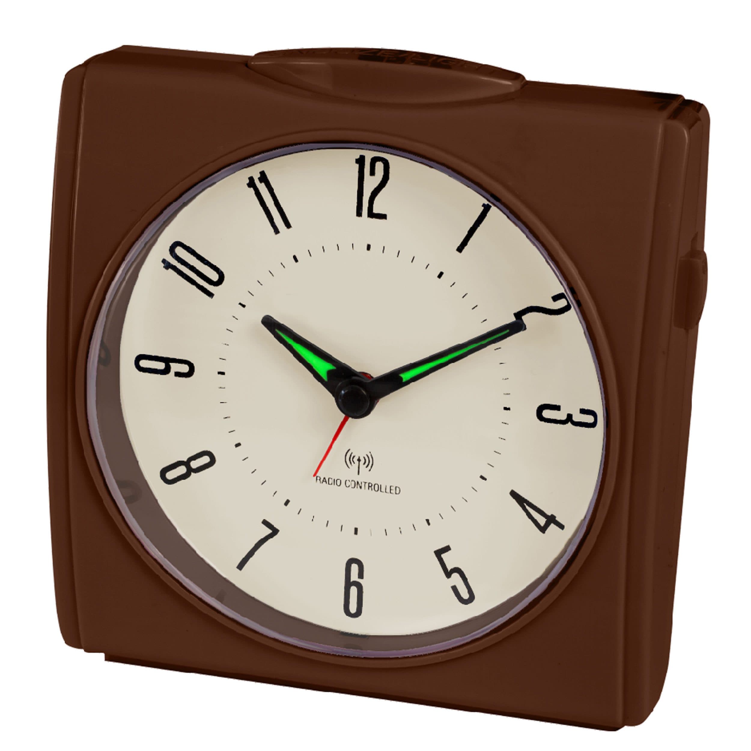 Miraval XXL Funk-Wecker Analog Dunkelbraun mit Snooze & Licht