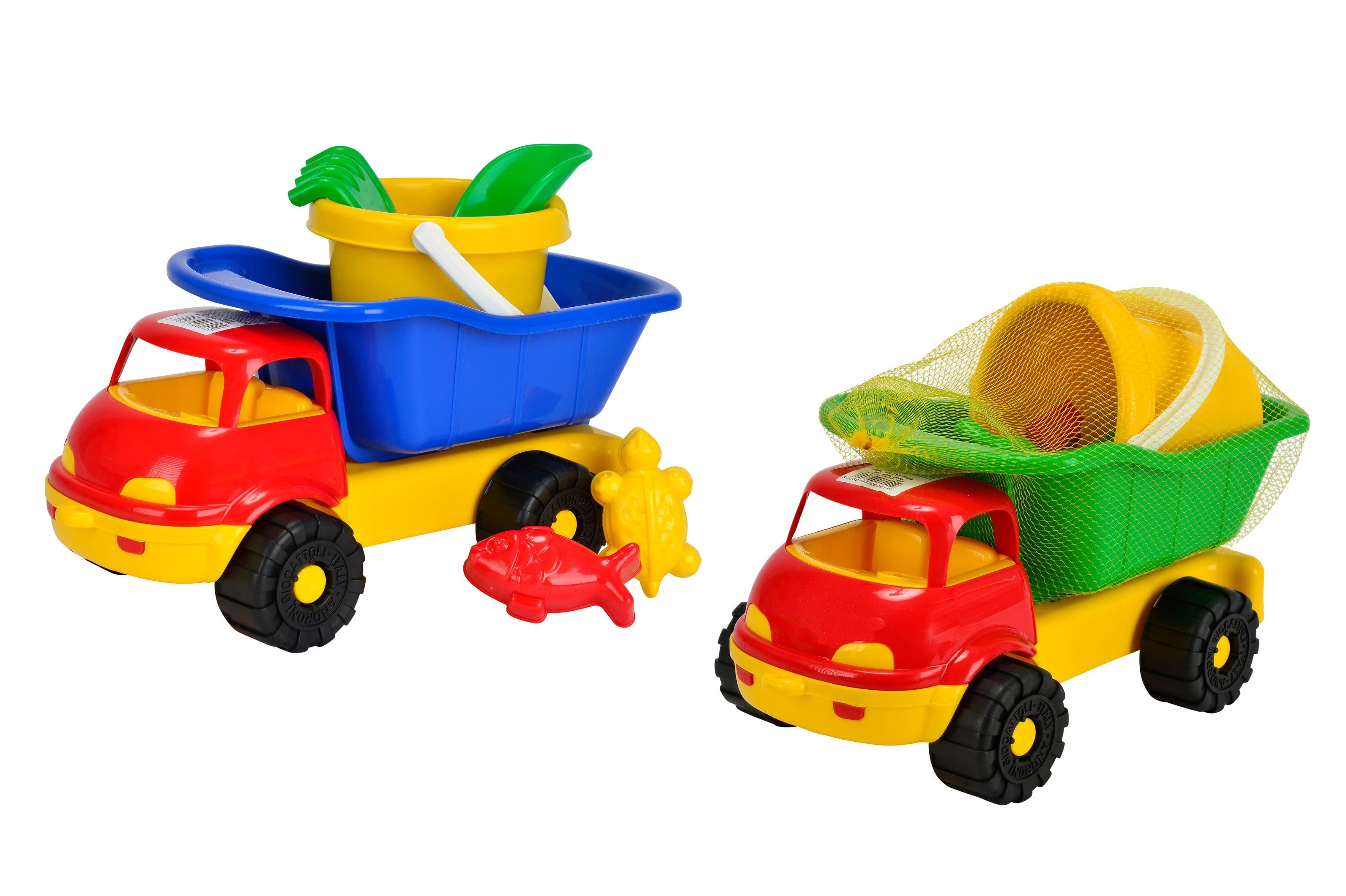SIMBA LKW Kipper Set 6-tlg. Sand & Strand Spielzeug blau/grün