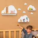 COZYCOLLECTIONS Kinderregal Wolken-Set 3-tlg. Weiß Wandregal Bild 2