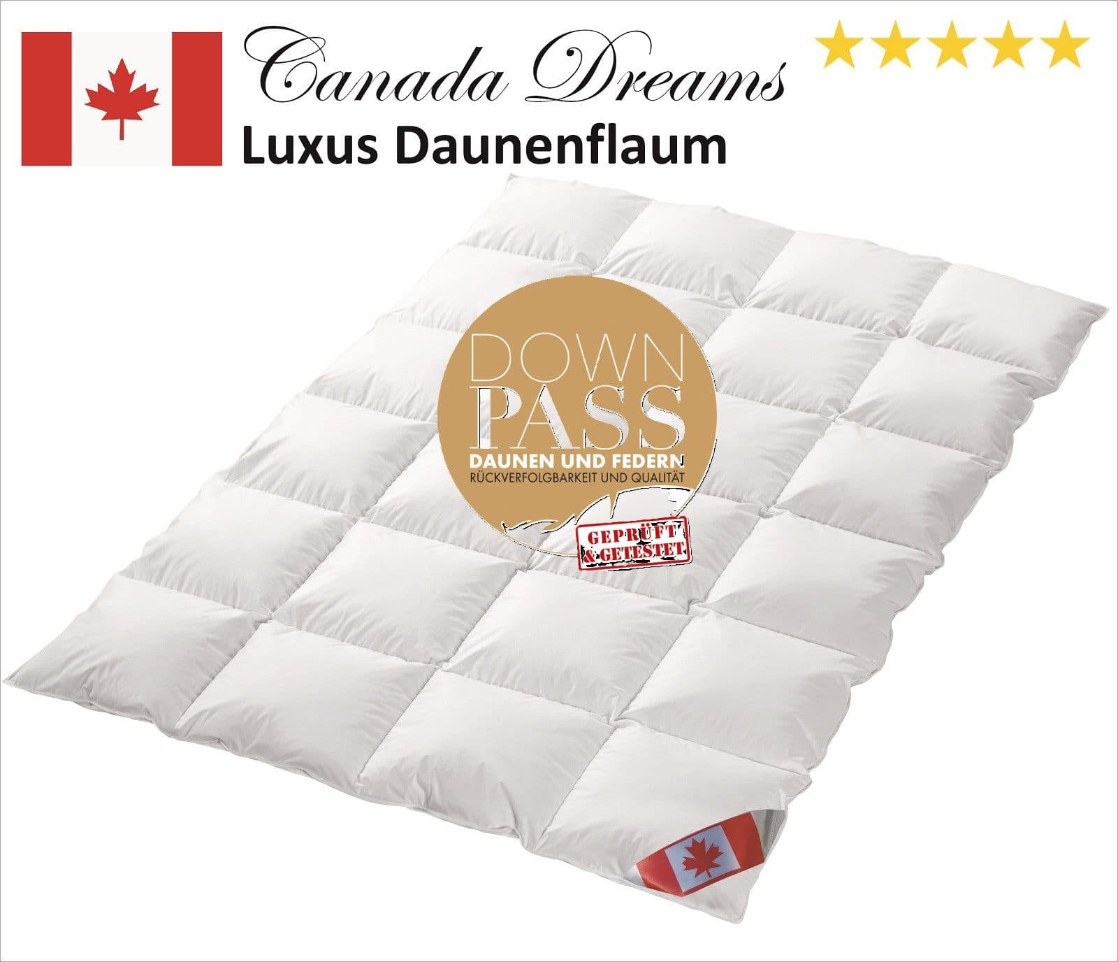 Canada Daunendecke Dreams Luxus Winter 8 cm Hochsteg 90% Daunen - Bild 2