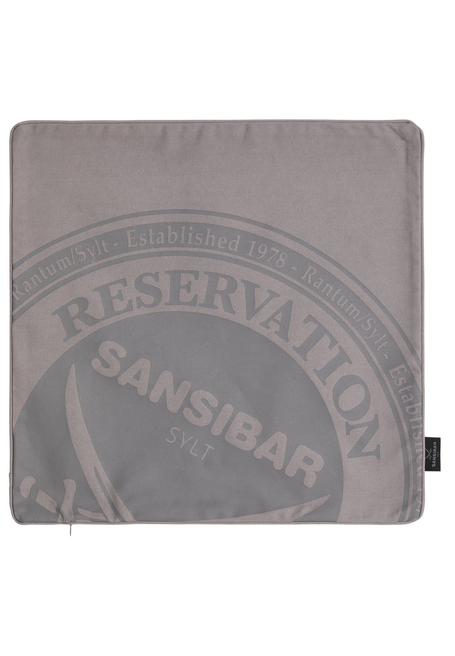 Sansibar Sylt Kissenbezug Reservation Design Grau 45x45 cm - Bild 2