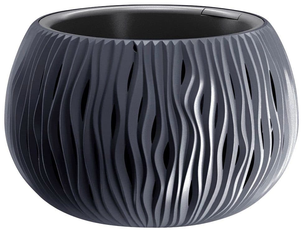Prosperplast Pflanzkübel Sandy Bowl Anthrazit Kunststoff