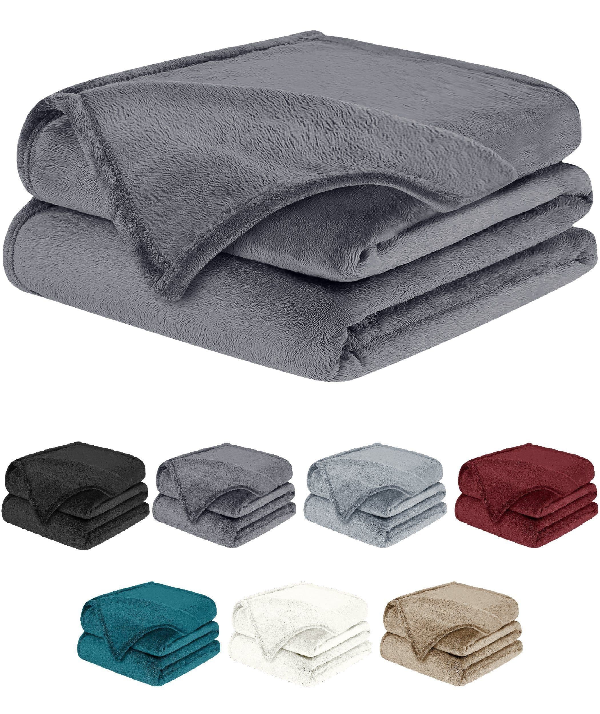 BARBONS Kuscheldecke Schwarz 100% Polyester Fleecedecke