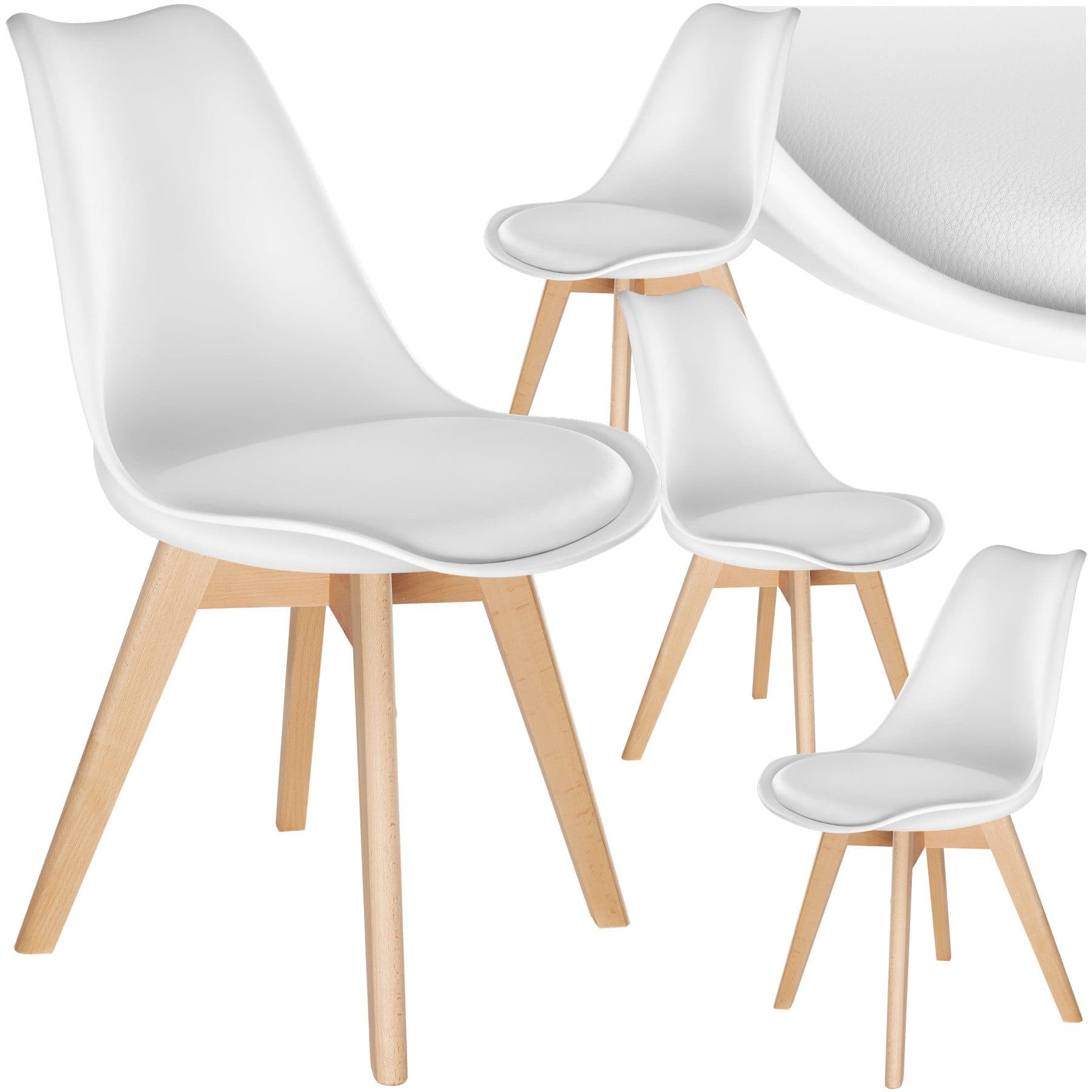 tectake Esszimmerstuhl Frederikke Ergonomisch mit Filzgleiter - Bild 2